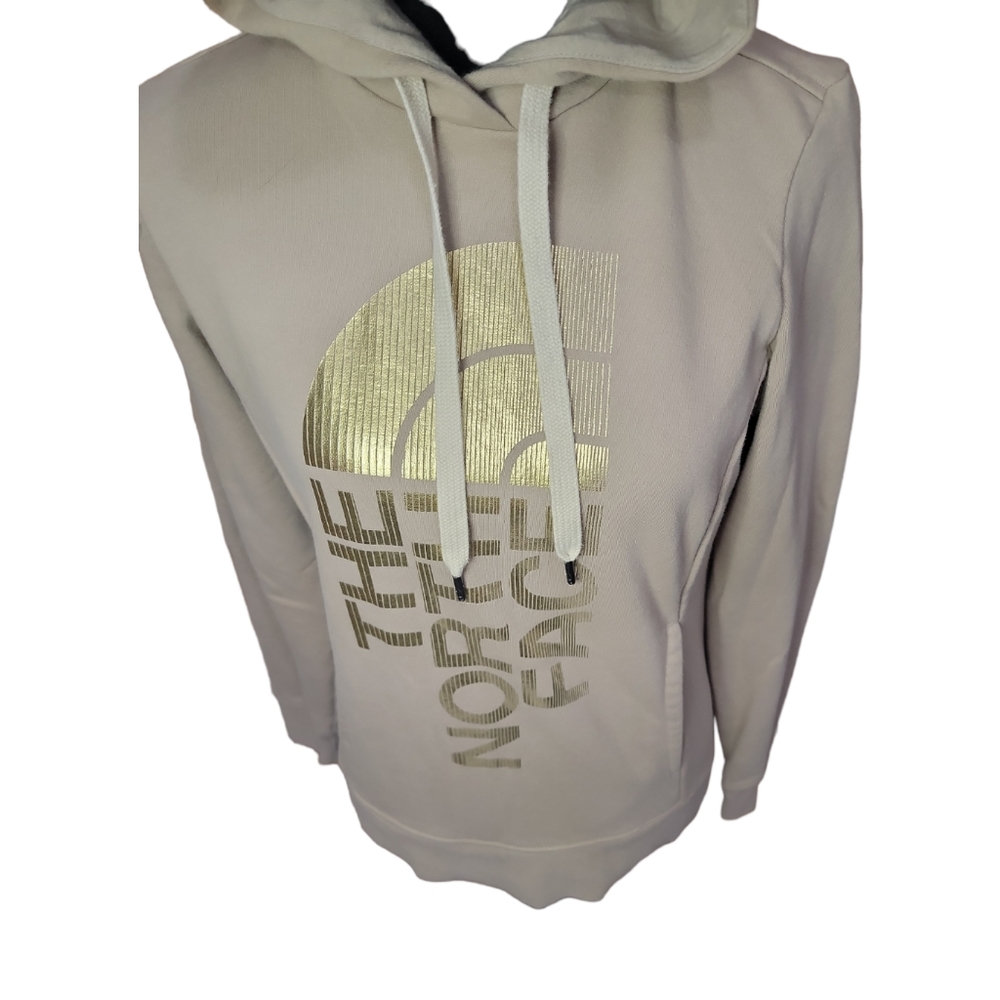 The North Face Hoodie Sweatshirt Light Golden brown w/Gold Foil Logo Size Small - Picture 3 of 7